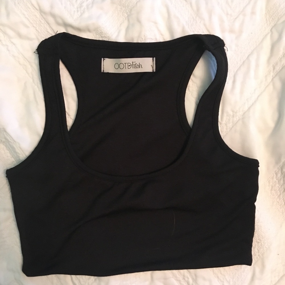 OOTDFash black crop top S